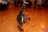 Dancer performs during the First Friday opening of the Loading Zone