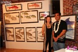 Loading Zone's Chanel Tanaka with Gyotaku artist  Brandon Tengan