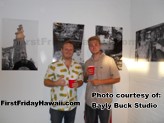 Bayly Buck in his studio during First Friday Hawaii