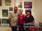 Terri Yogi and friends at Bayly Buck Studios during First Friday Hawaii