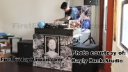 DJ entertains guests at Bayly Buck Studios